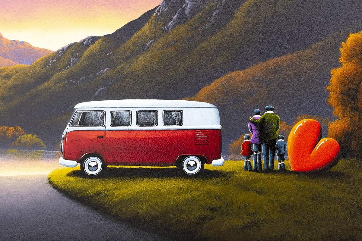 Lakeland Campers - Original - SOLD by artist David Renshaw - Wyecliffe Galleries