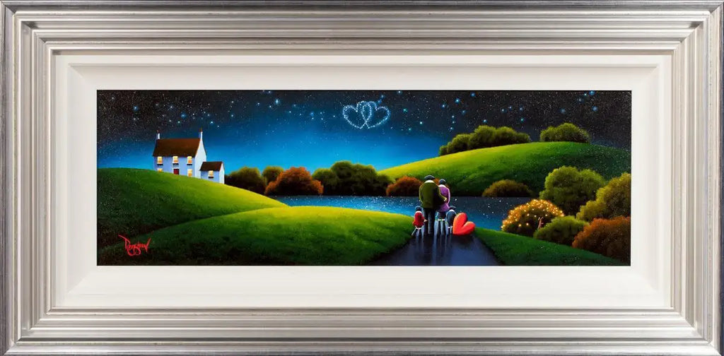 Lakeside Lovers - Original - SOLD by artist David Renshaw - Wyecliffe Galleries