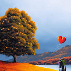 Lakeside Views with You - Original - SOLD by artist David Renshaw - Wyecliffe Galleries