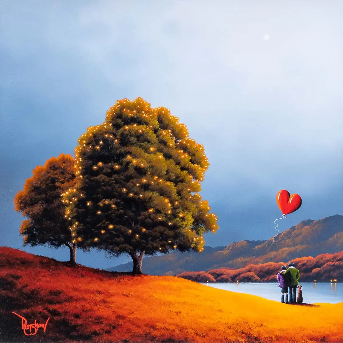 Lakeside Views with You - Original - SOLD by artist David Renshaw - Wyecliffe Galleries