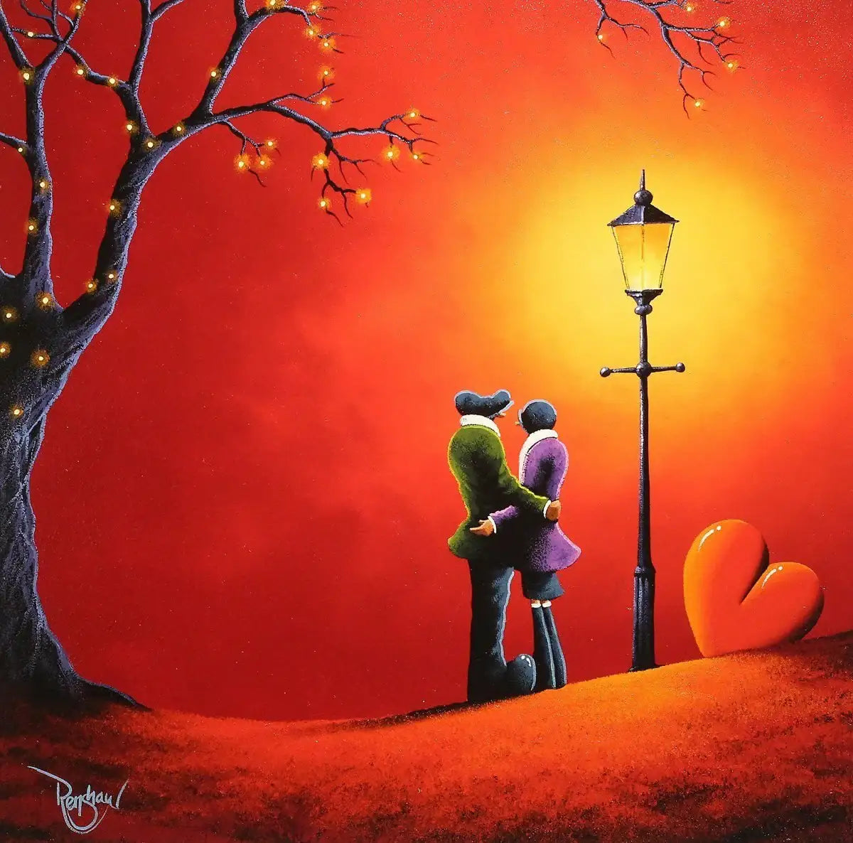 Late Night Love - SOLD by artist David Renshaw - Wyecliffe Galleries
