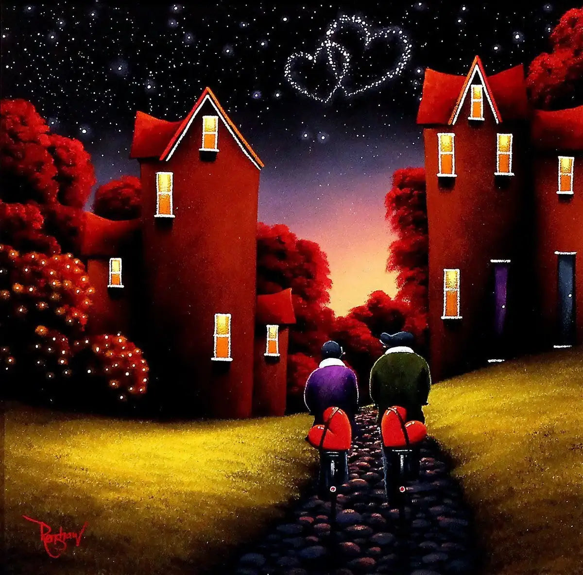 Late Night Ride - SOLD by artist David Renshaw - Wyecliffe Galleries