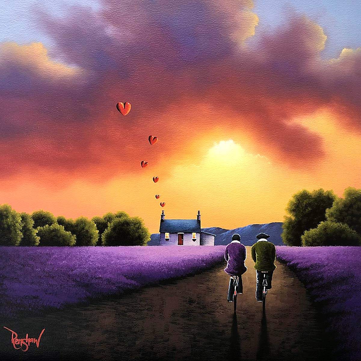Lavender Loveway - Original - SOLD by artist David Renshaw - Wyecliffe Galleries