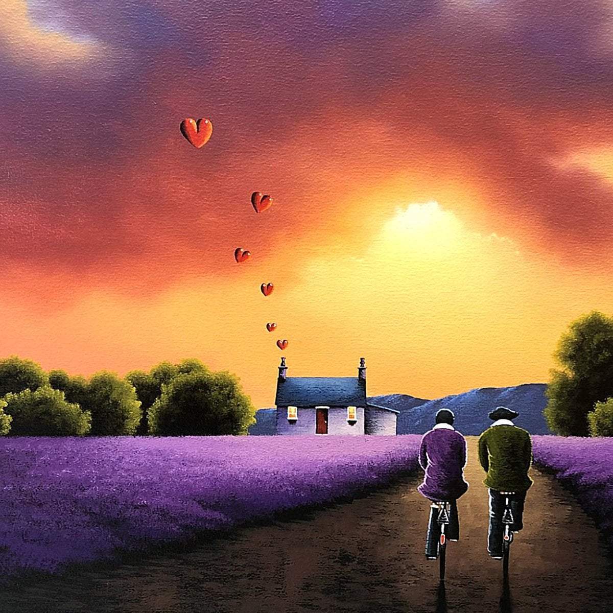 Lavender Loveway - Original - SOLD by artist David Renshaw - Wyecliffe Galleries
