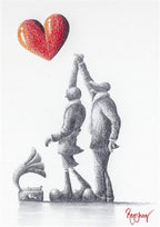 Lets Dance! - Original Sketch - SOLD by artist David Renshaw - Wyecliffe Galleries