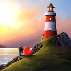 Light My Way - Original - SOLD by artist David Renshaw - Wyecliffe Galleries