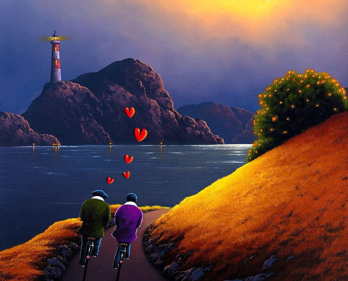 Lighthouse Love - Original - SOLD by artist David Renshaw - Wyecliffe Galleries