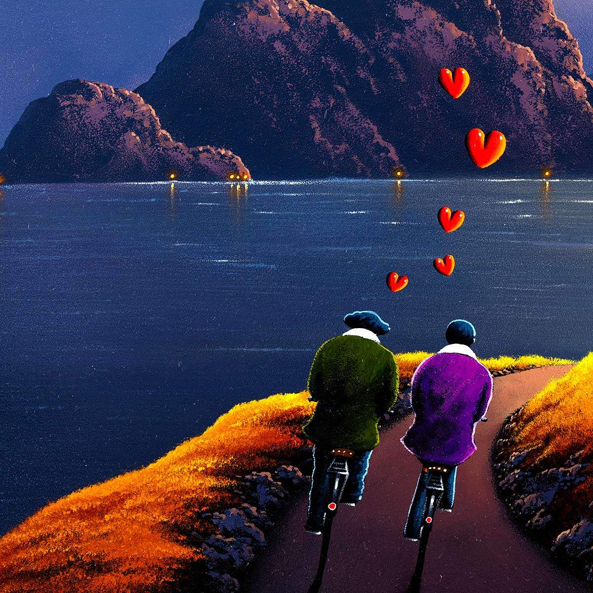 Lighthouse Love - Original - SOLD by artist David Renshaw - Wyecliffe Galleries