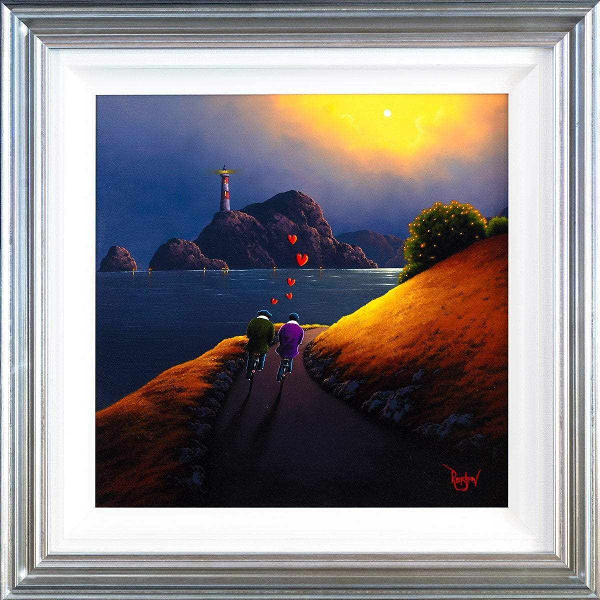 Lighthouse Love - Original - SOLD by artist David Renshaw - Wyecliffe Galleries