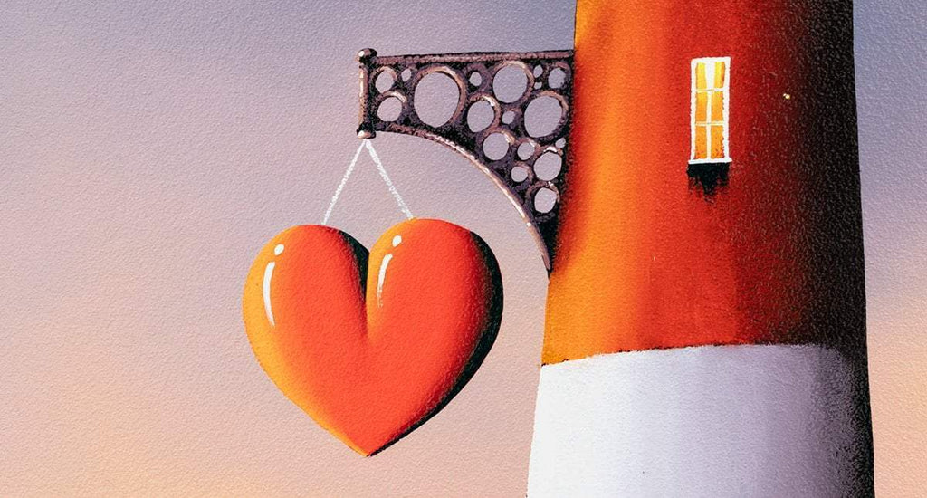 Lighthouse Memories - Original - SOLD by artist David Renshaw - Wyecliffe Galleries
