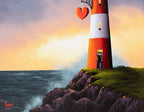 Lighthouse Memories - Original - SOLD by artist David Renshaw - Wyecliffe Galleries