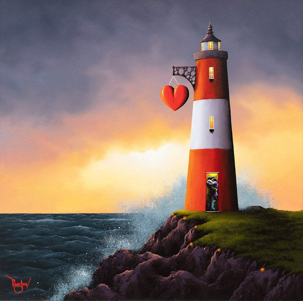 Lighthouse Memories - Original - SOLD by artist David Renshaw - Wyecliffe Galleries
