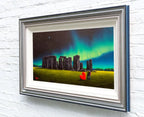 Lights Above Stonehenge - Original - SOLD by artist David Renshaw - Wyecliffe Galleries