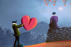Love and Sharing - SOLD by artist David Renshaw - Wyecliffe Galleries