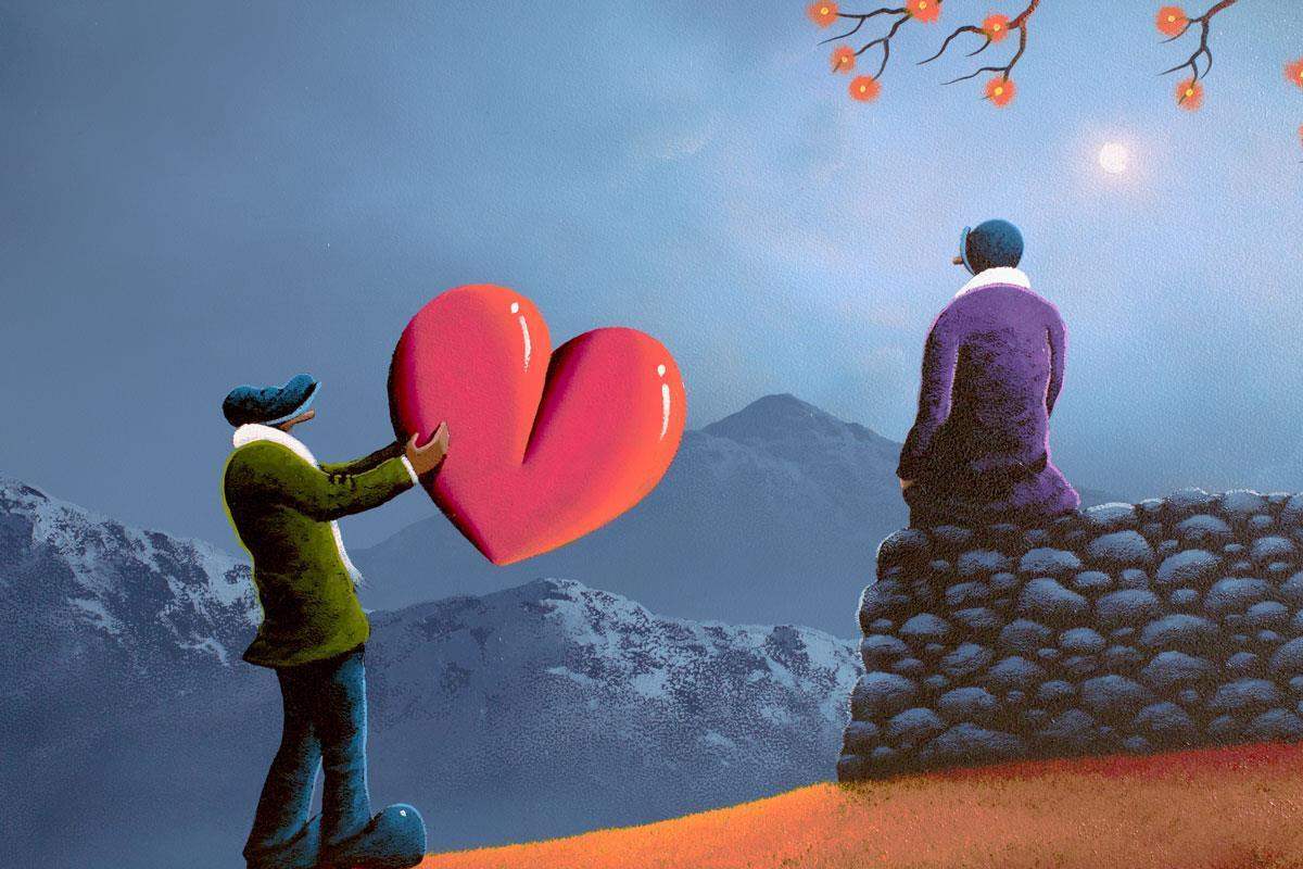 Love and Sharing - SOLD by artist David Renshaw - Wyecliffe Galleries