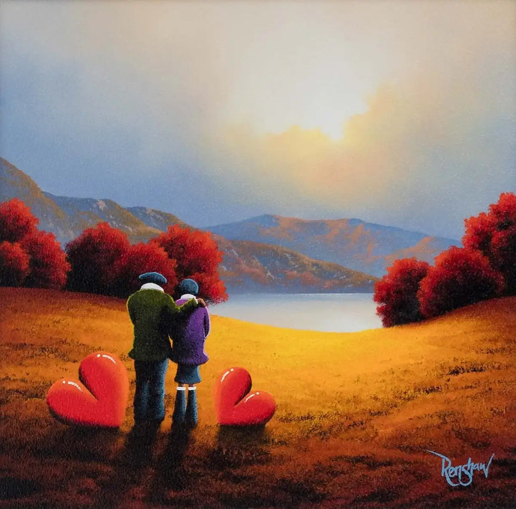 Love at Sunset - SOLD by artist David Renshaw - Wyecliffe Galleries
