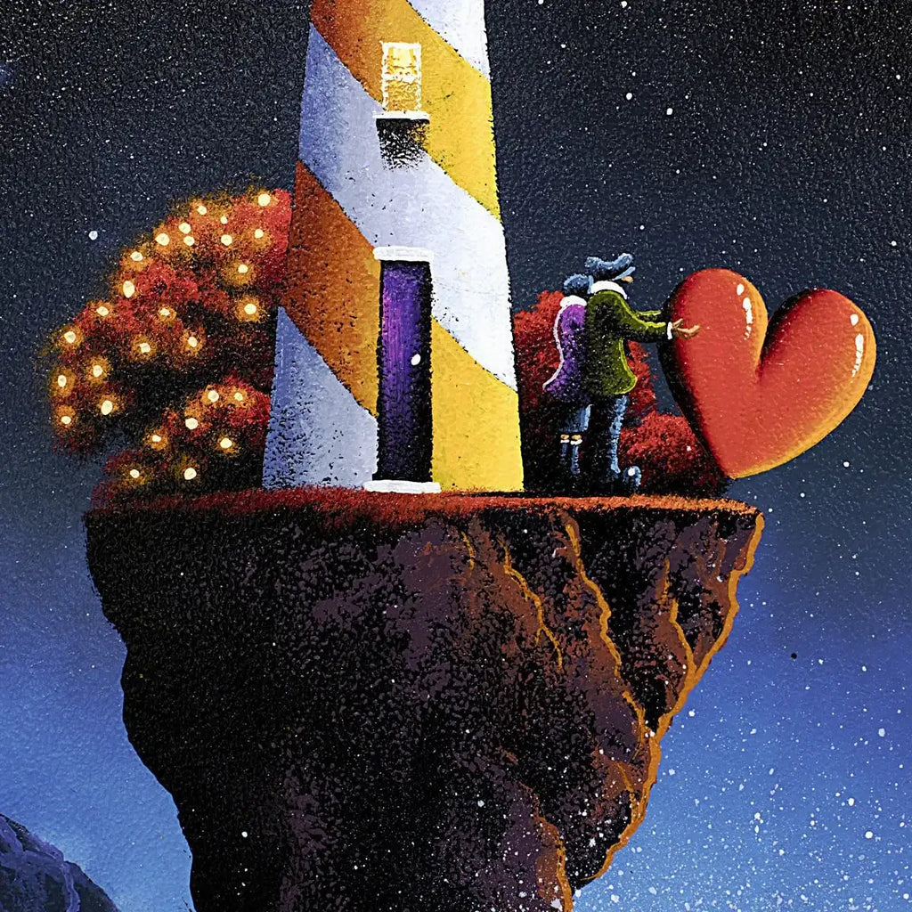 Love at the Lighthouse - SOLD by artist David Renshaw - Wyecliffe Galleries