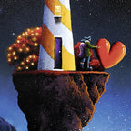 Love at the Lighthouse - SOLD by artist David Renshaw - Wyecliffe Galleries