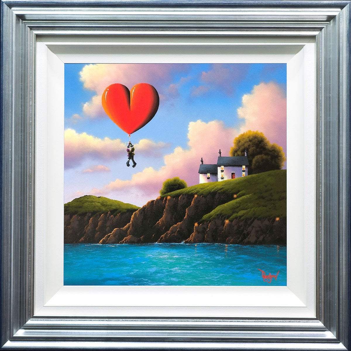 Love at Water's Edge - Original - SOLD by artist David Renshaw - Wyecliffe Galleries