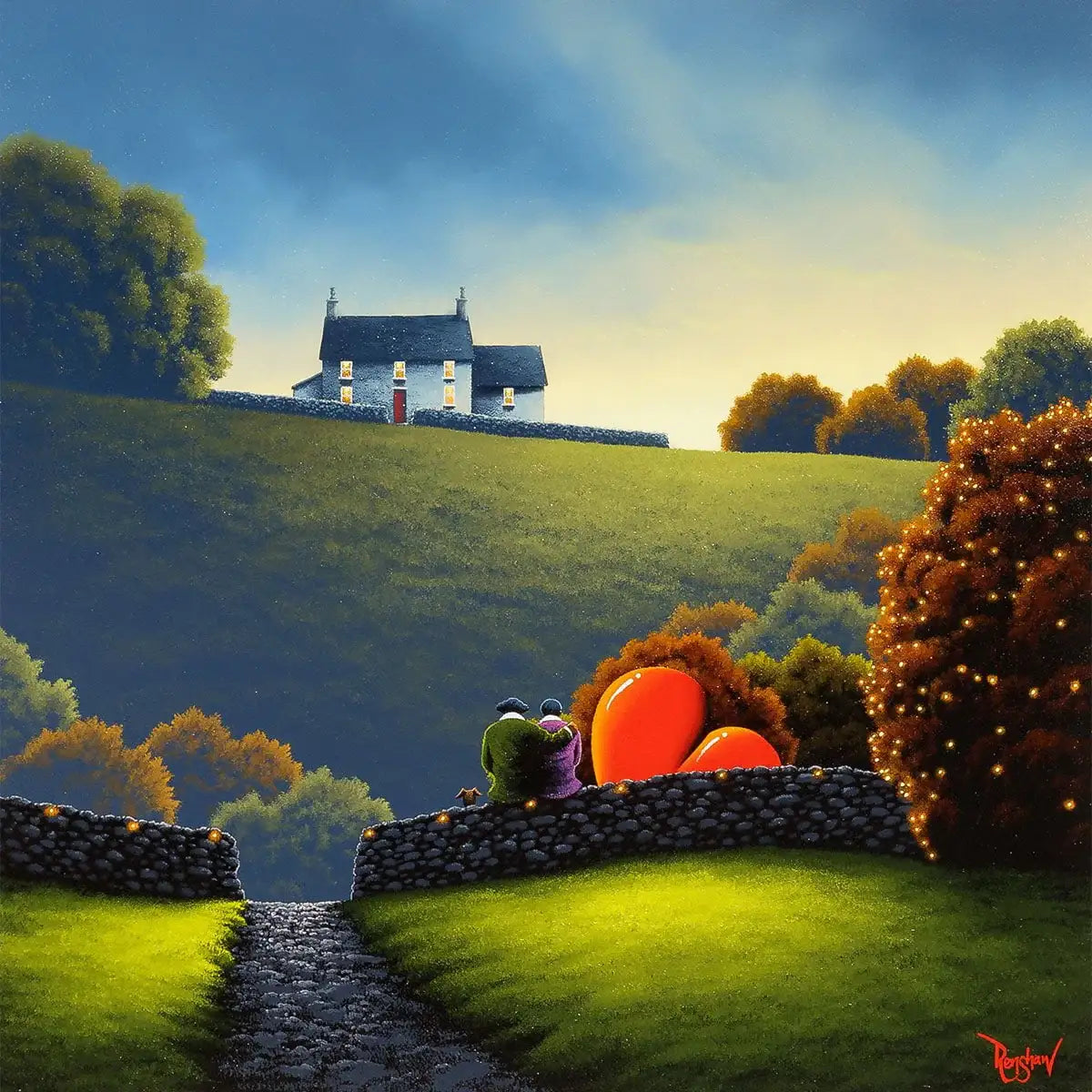 Love Begins at Home - Original - SOLD by artist David Renshaw - Wyecliffe Galleries