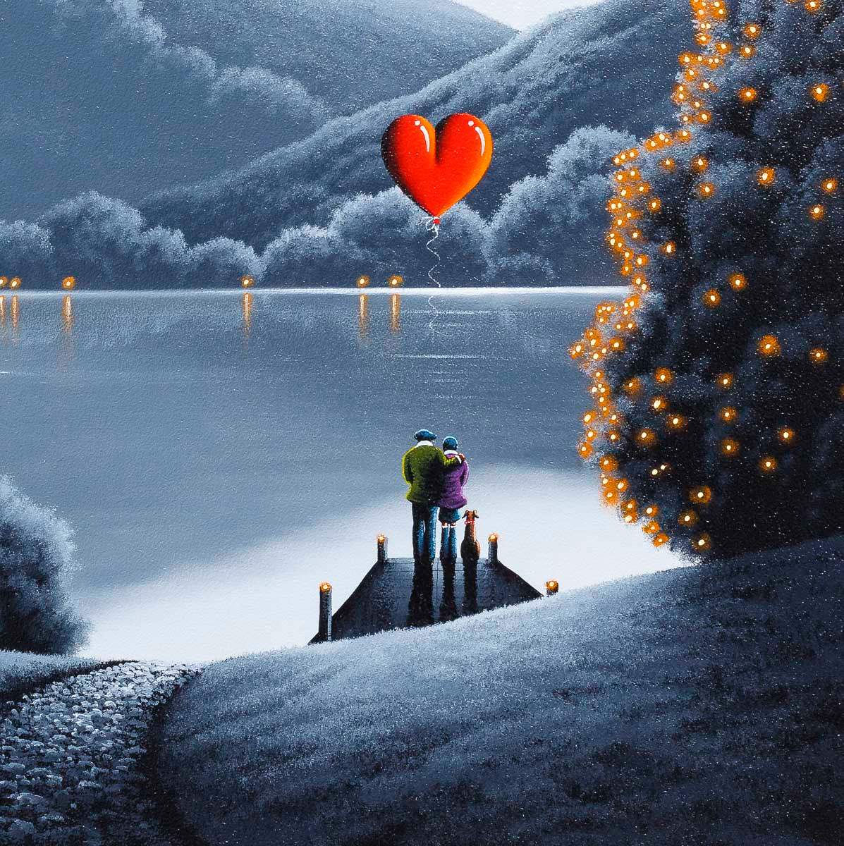 Love By The Lake - Original SOLD by artist David Renshaw - Wyecliffe Galleries