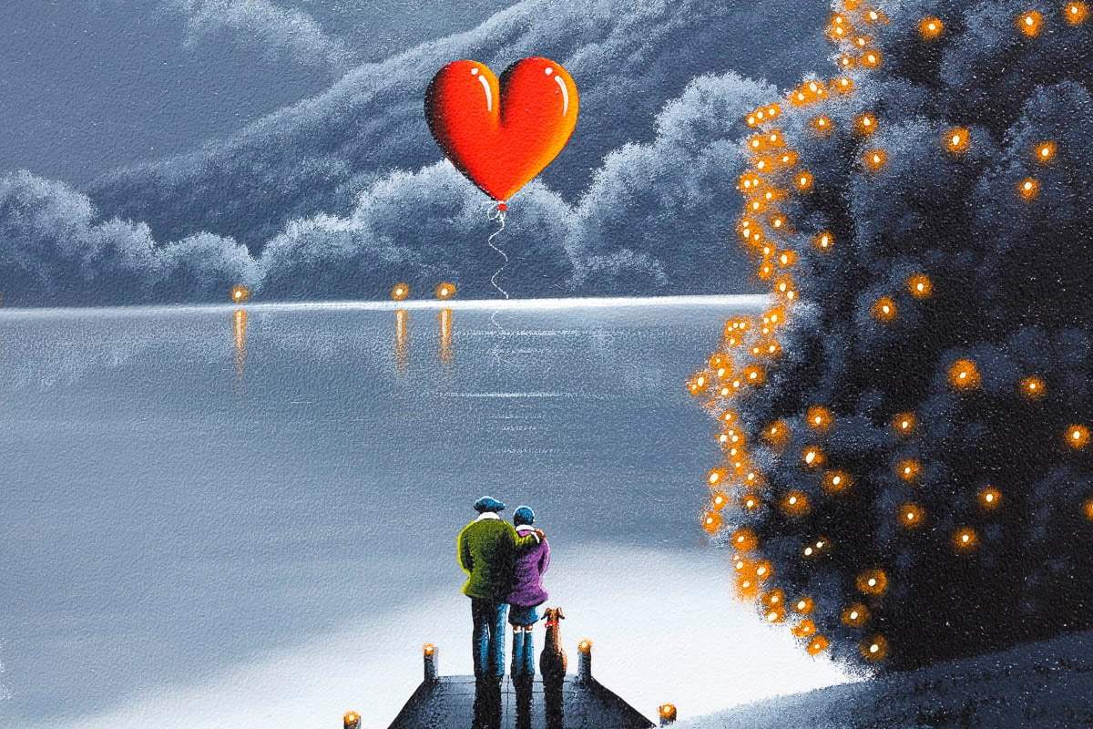 Love By The Lake - Original SOLD by artist David Renshaw - Wyecliffe Galleries