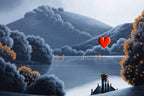 Love By The Lake - Original SOLD by artist David Renshaw - Wyecliffe Galleries