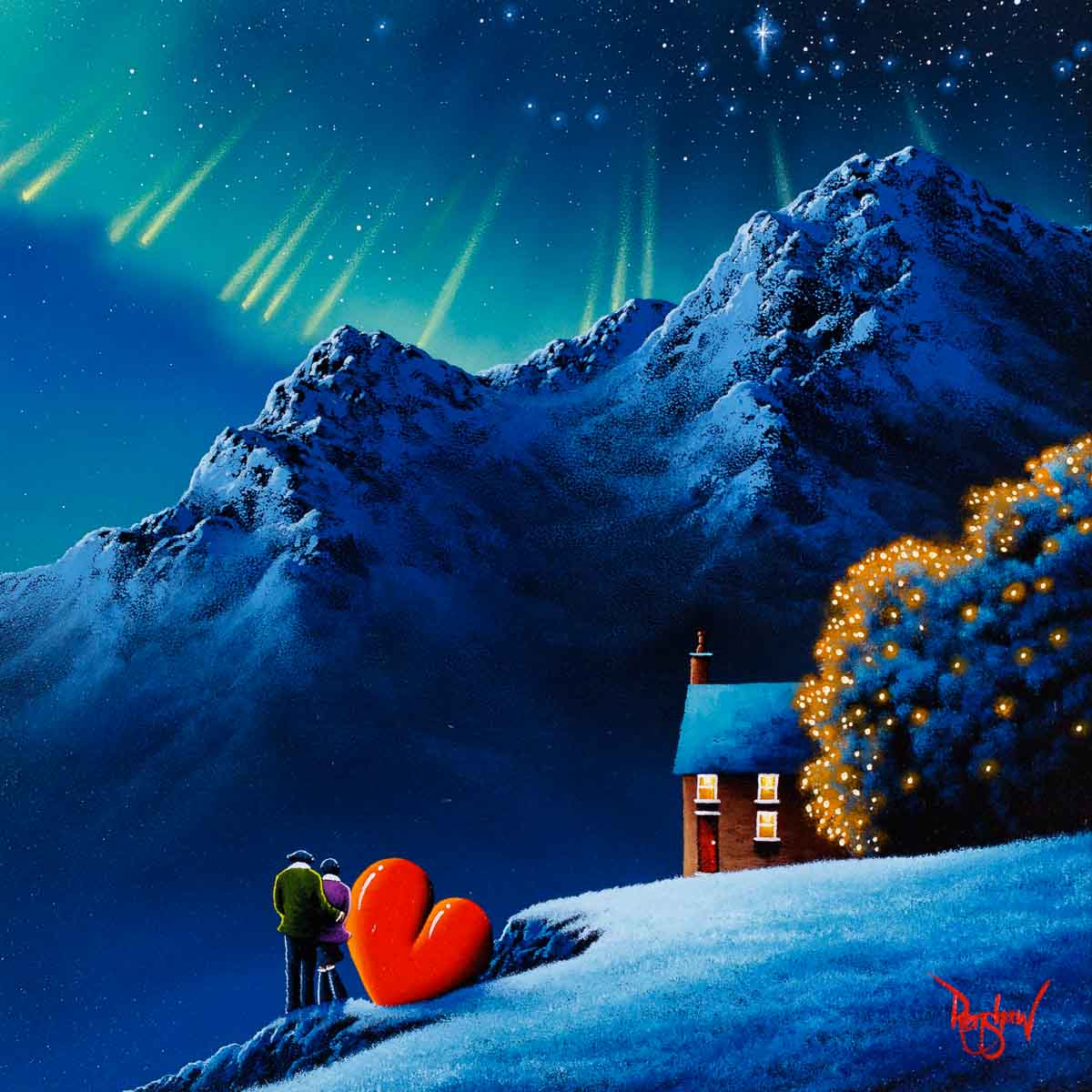 Love by the Mountains David Renshaw Framed