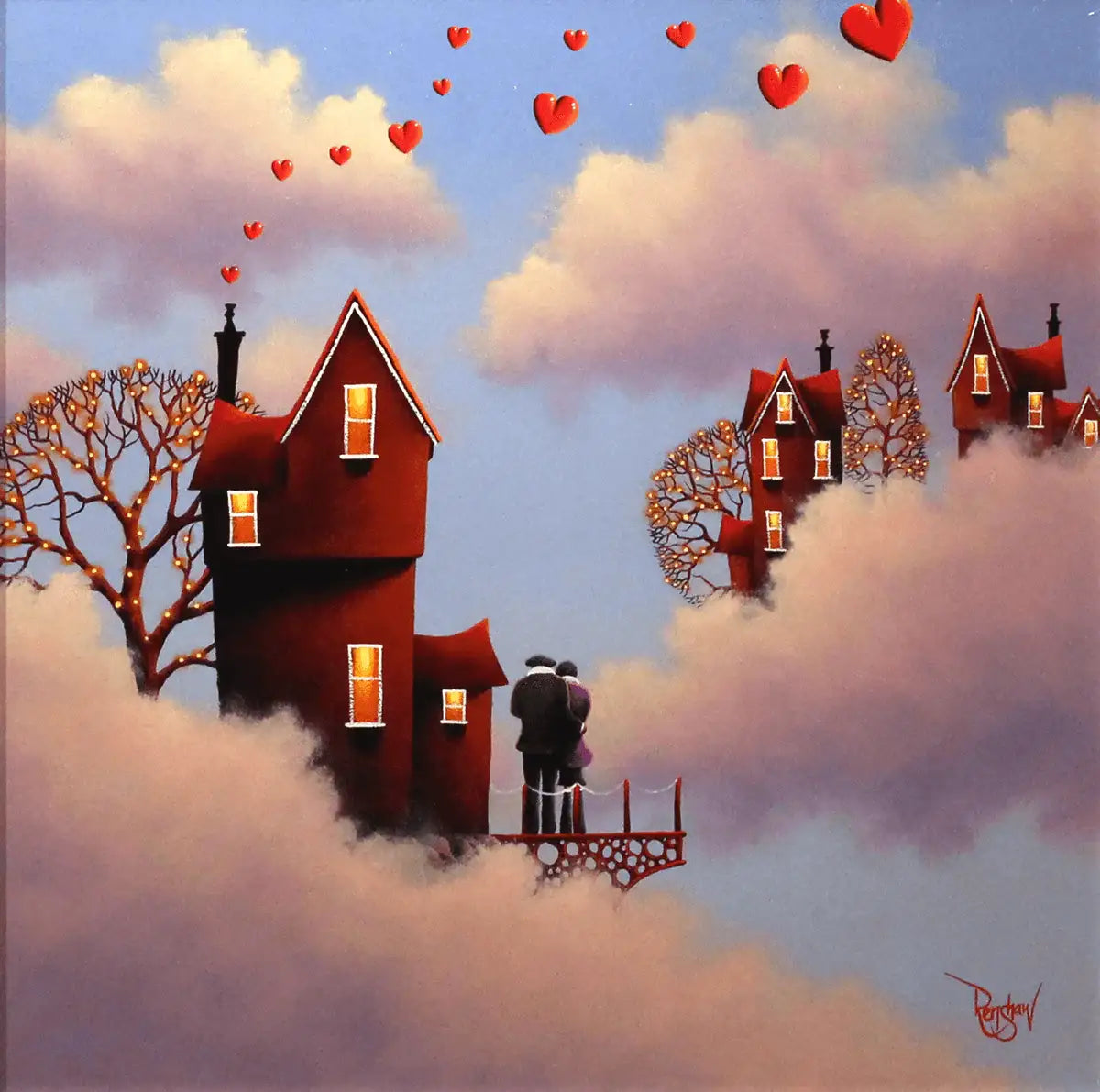 Love in the Clouds - SOLD by artist David Renshaw - Wyecliffe Galleries