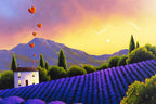 Love in the Lavender Fields - Original - SOLD by artist David Renshaw - Wyecliffe Galleries