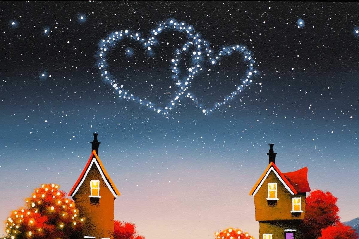Love Is In The Stars - SOLD by artist David Renshaw - Wyecliffe Galleries