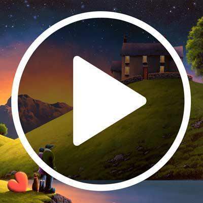 Love Lake - Original - SOLD by artist David Renshaw - Wyecliffe Galleries