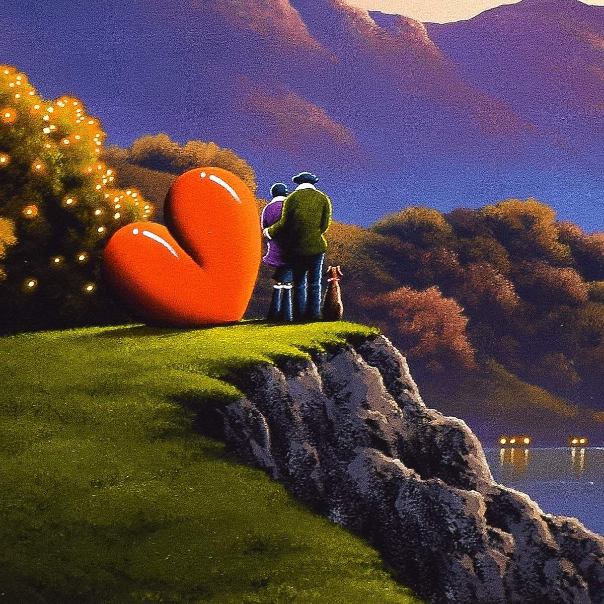 Love on the Clifftops - Original - SOLD by artist David Renshaw - Wyecliffe Galleries