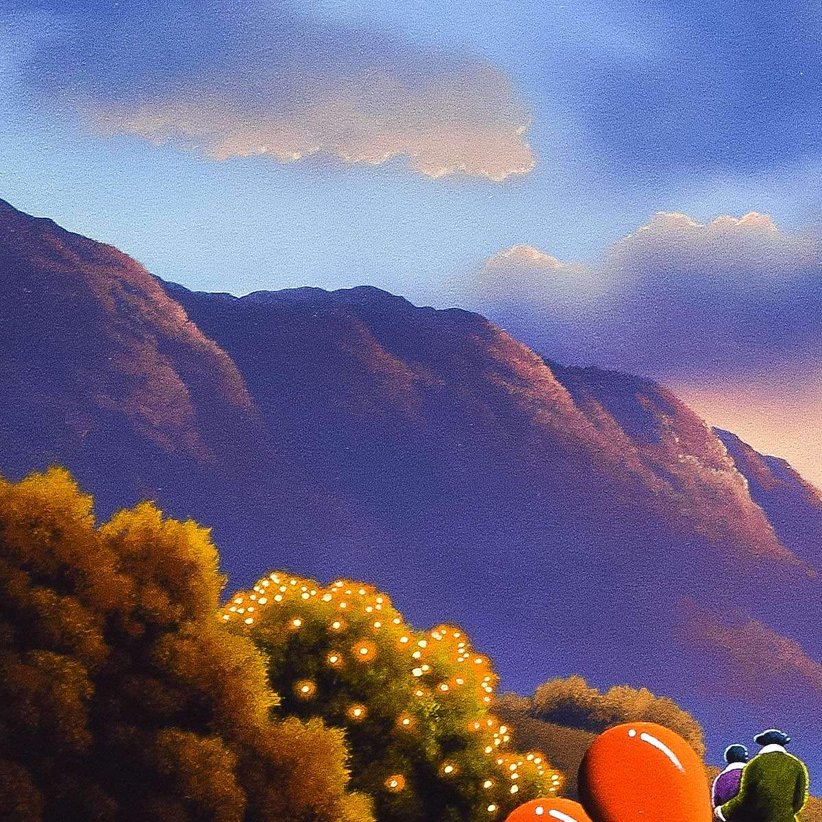 Love on the Clifftops - Original - SOLD by artist David Renshaw - Wyecliffe Galleries