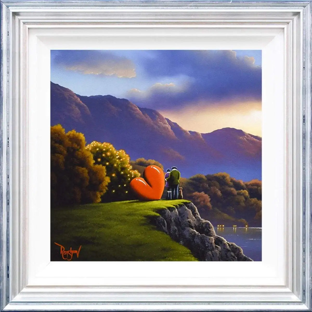 Love on the Clifftops - Original - SOLD by artist David Renshaw - Wyecliffe Galleries