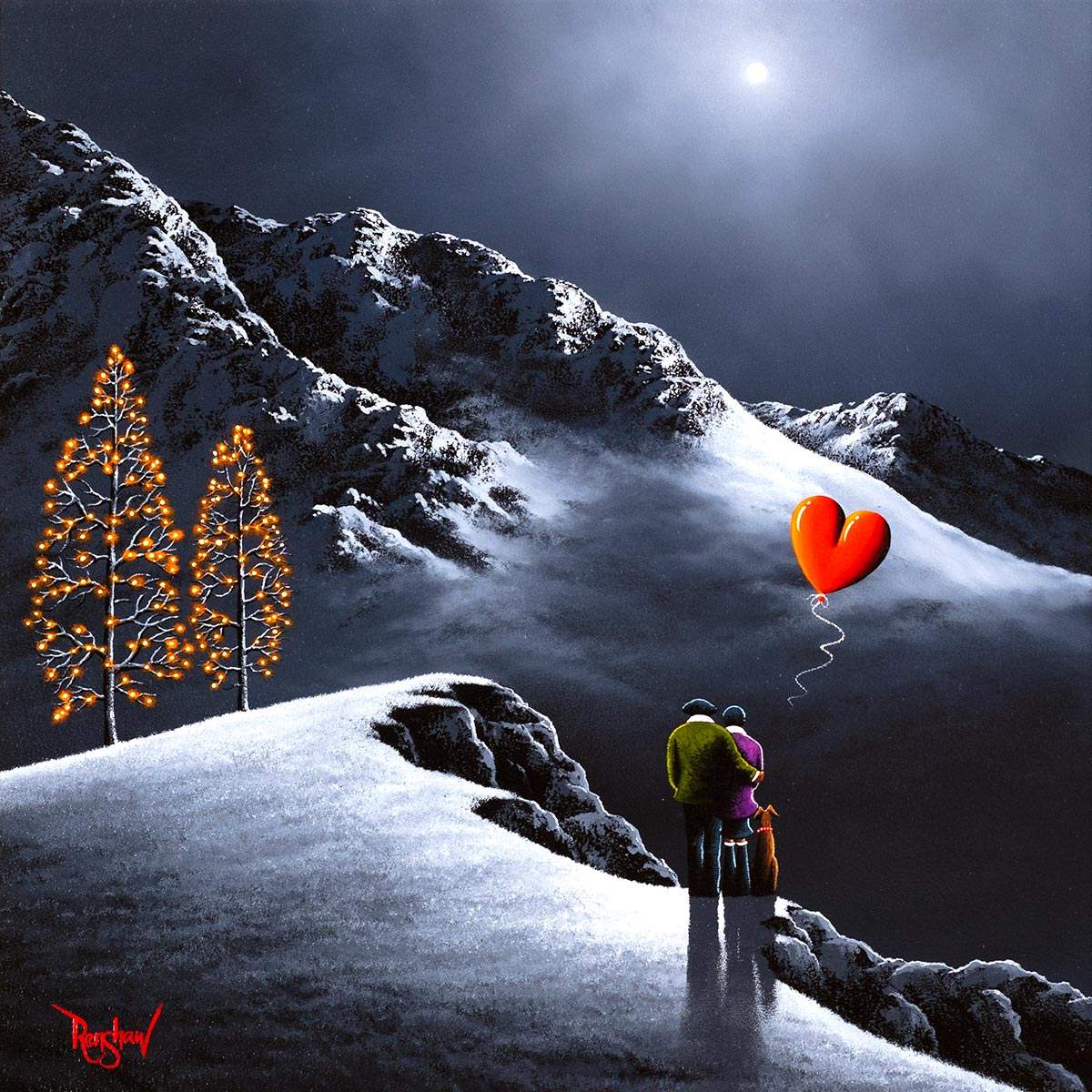 Love on the Mountaintops - Original - SOLD by artist David Renshaw - Wyecliffe Galleries