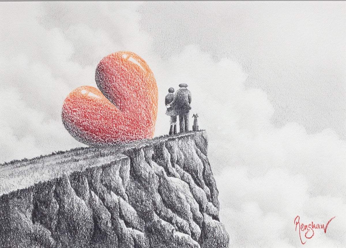 Love On Top - Original Sketch David Renshaw Framed