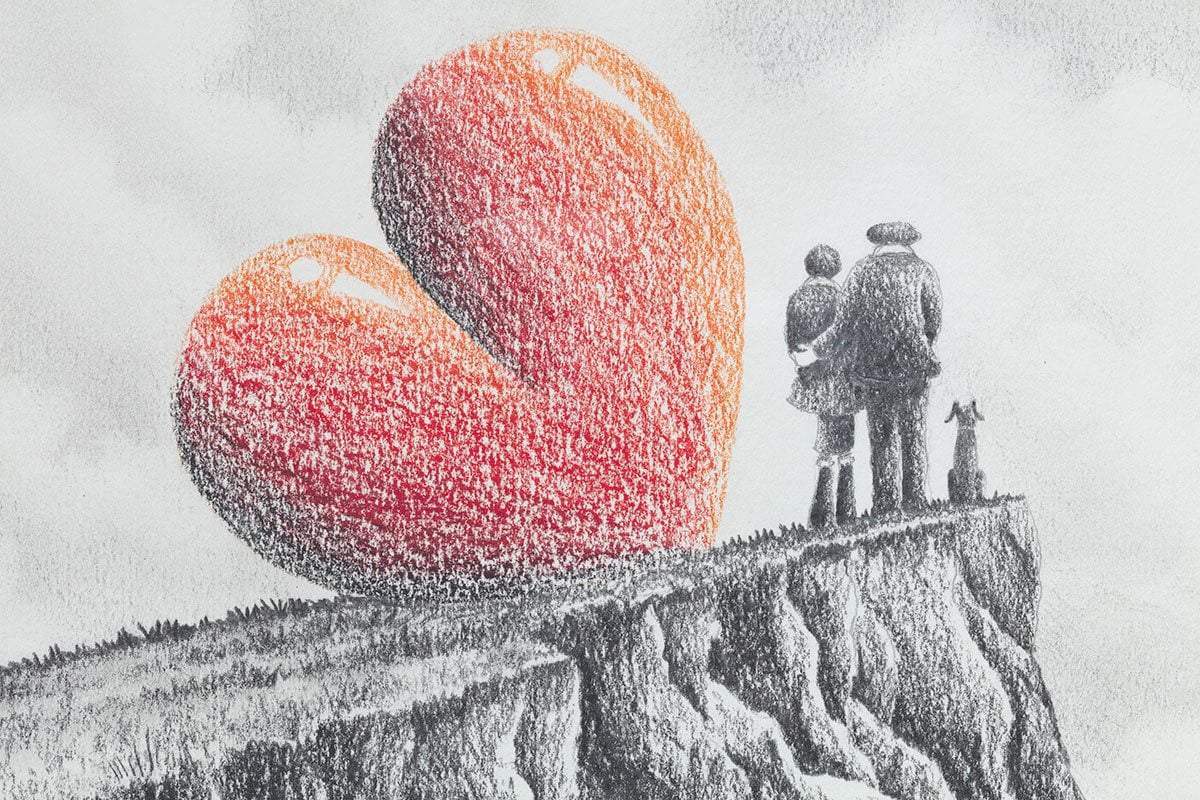 Love On Top - Original Sketch - SOLD by artist David Renshaw - Wyecliffe Galleries