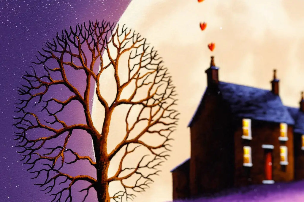 Love Under The Moonlight - Original - SOLD by artist David Renshaw - Wyecliffe Galleries