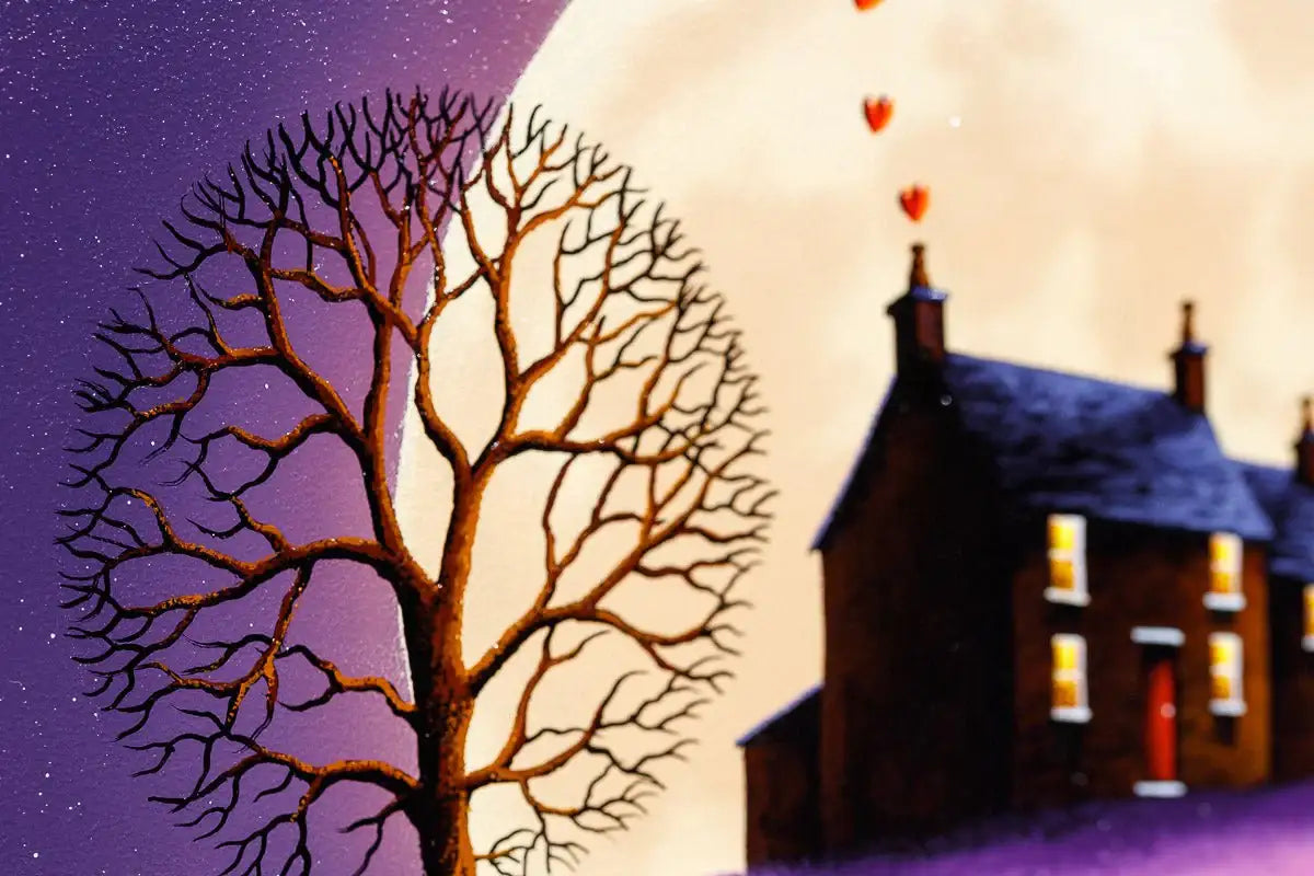 Love Under The Moonlight - Original - SOLD by artist David Renshaw - Wyecliffe Galleries
