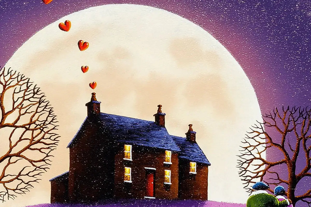 Love Under The Moonlight - Original - SOLD by artist David Renshaw - Wyecliffe Galleries