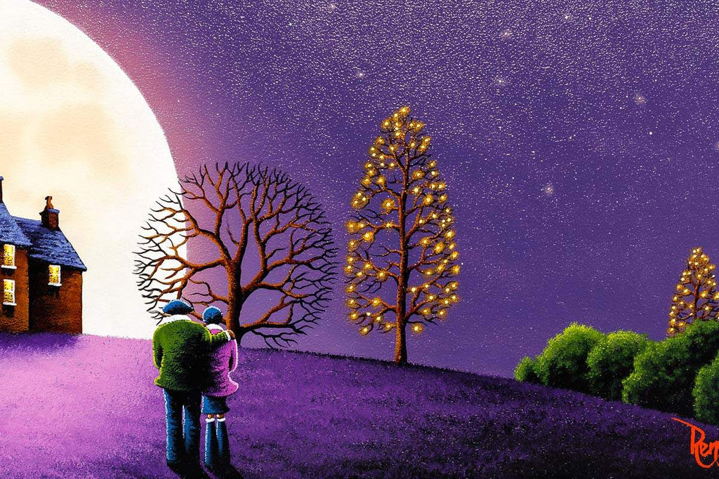 Love Under The Moonlight - Original - SOLD by artist David Renshaw - Wyecliffe Galleries