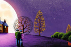 Love Under The Moonlight - Original - SOLD by artist David Renshaw - Wyecliffe Galleries