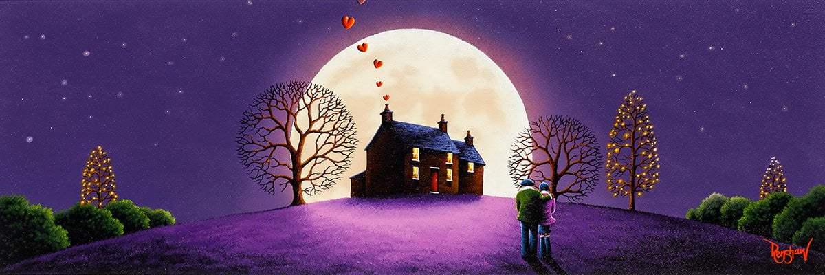 Love Under The Moonlight - Original - SOLD by artist David Renshaw - Wyecliffe Galleries