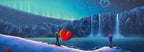 Love Under The Northern Lights - Original - SOLD by artist David Renshaw - Wyecliffe Galleries
