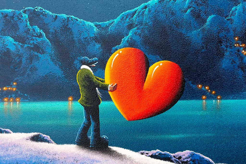 Love Under The Northern Lights - Original - SOLD by artist David Renshaw - Wyecliffe Galleries