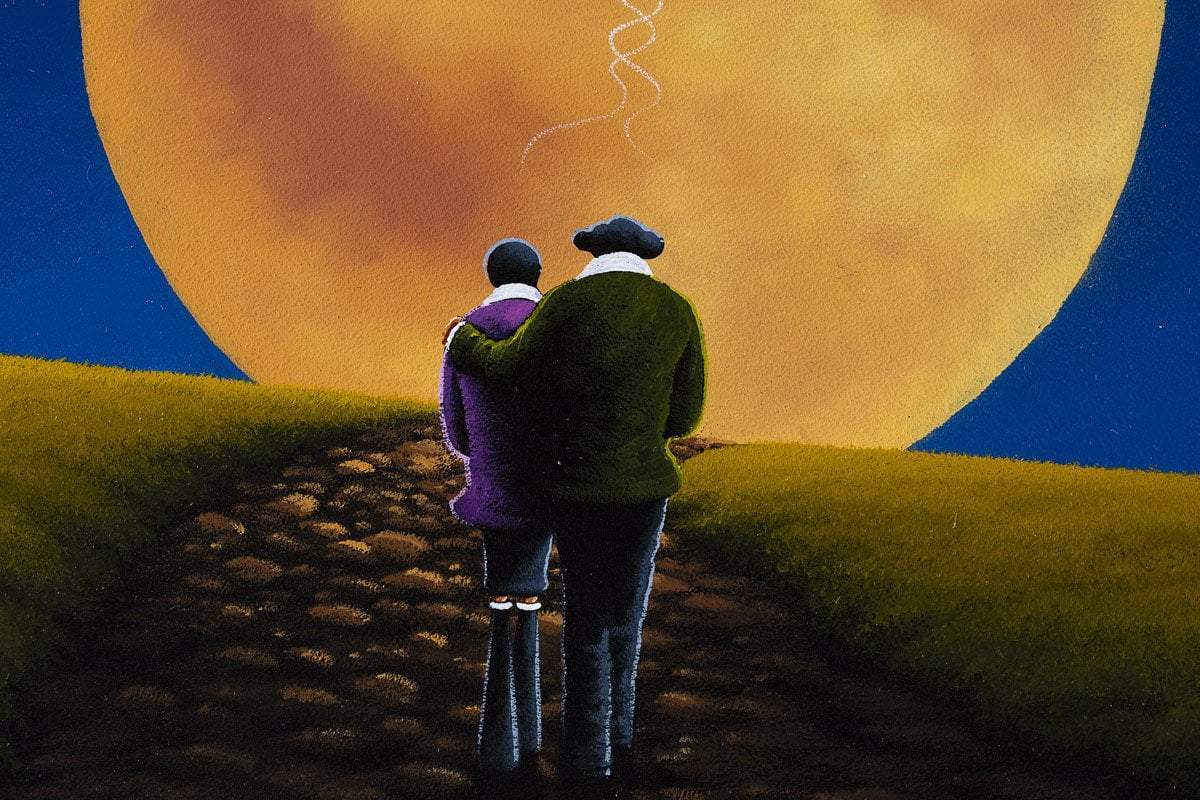 Love You To The Moon And Back - Original - SOLD by artist David Renshaw - Wyecliffe Galleries