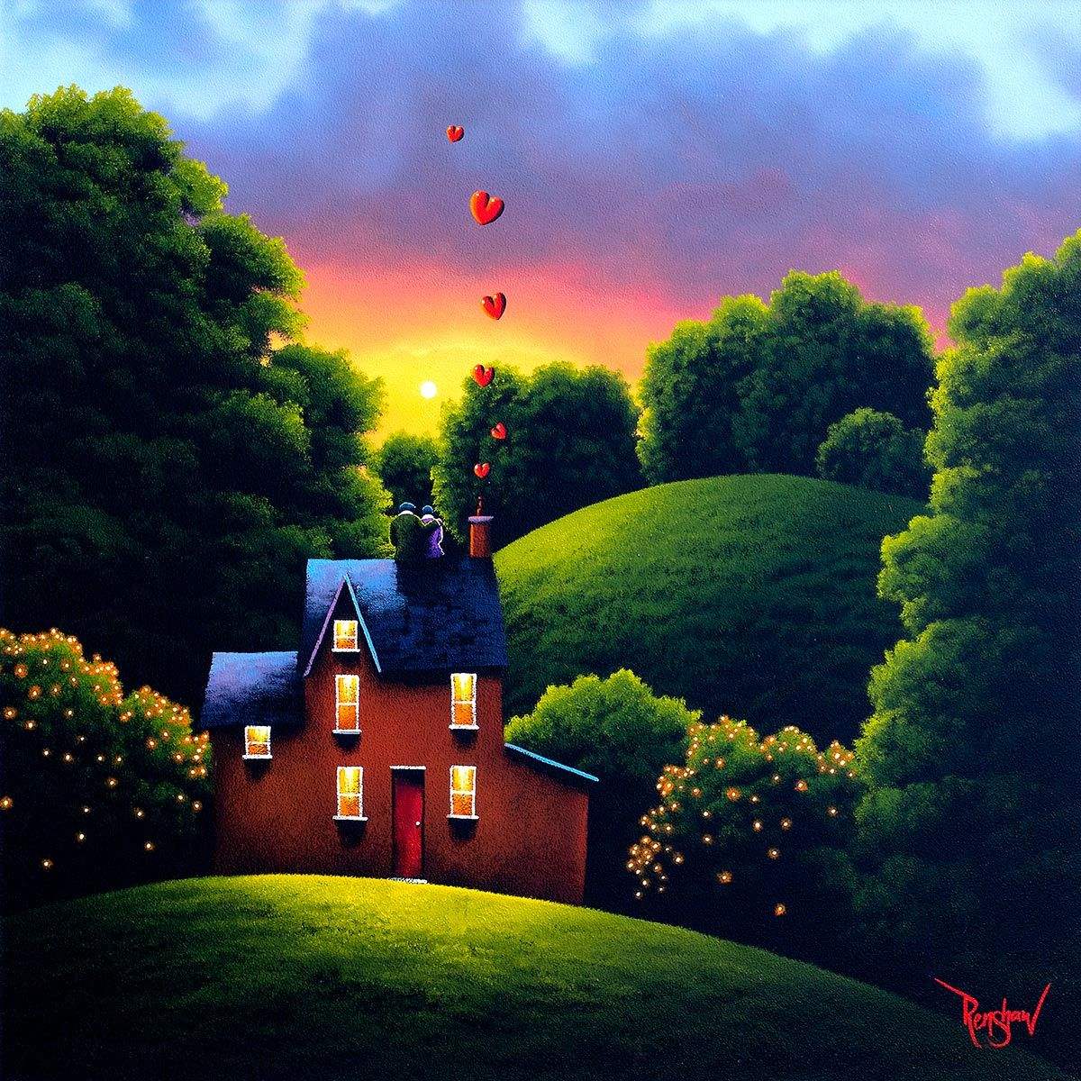 Loved Up - Original - SOLD by artist David Renshaw - Wyecliffe Galleries
