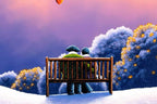 Lovers Bench - Original - SOLD by artist David Renshaw - Wyecliffe Galleries