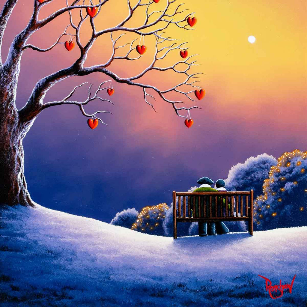 Lovers Bench - Original - SOLD by artist David Renshaw - Wyecliffe Galleries